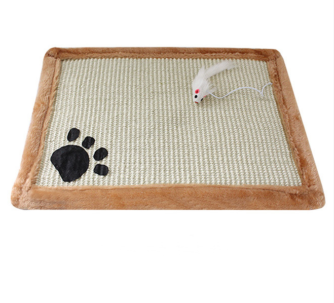 Cat scratch mat in khaki
