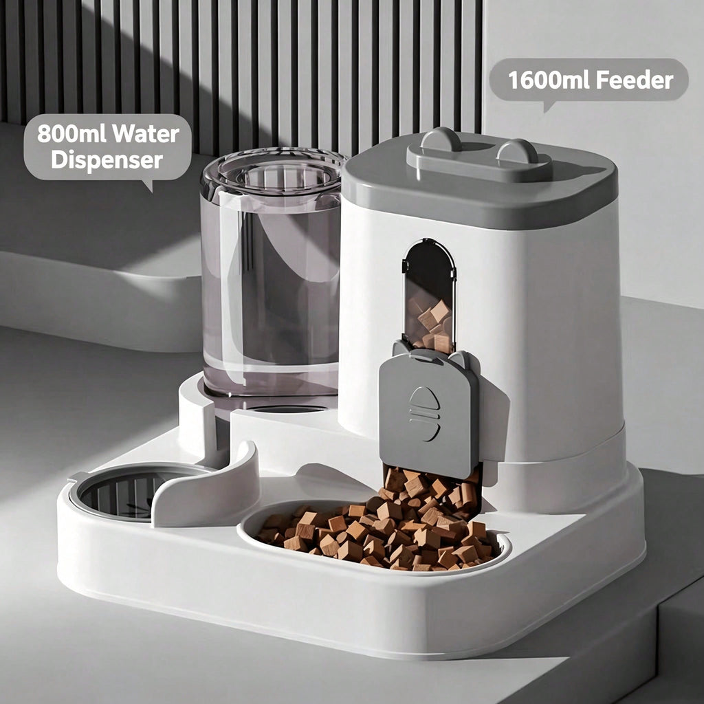 Cat-Shaped Gravity Pet Feeder and Water Dispenser, photo 2 of 6