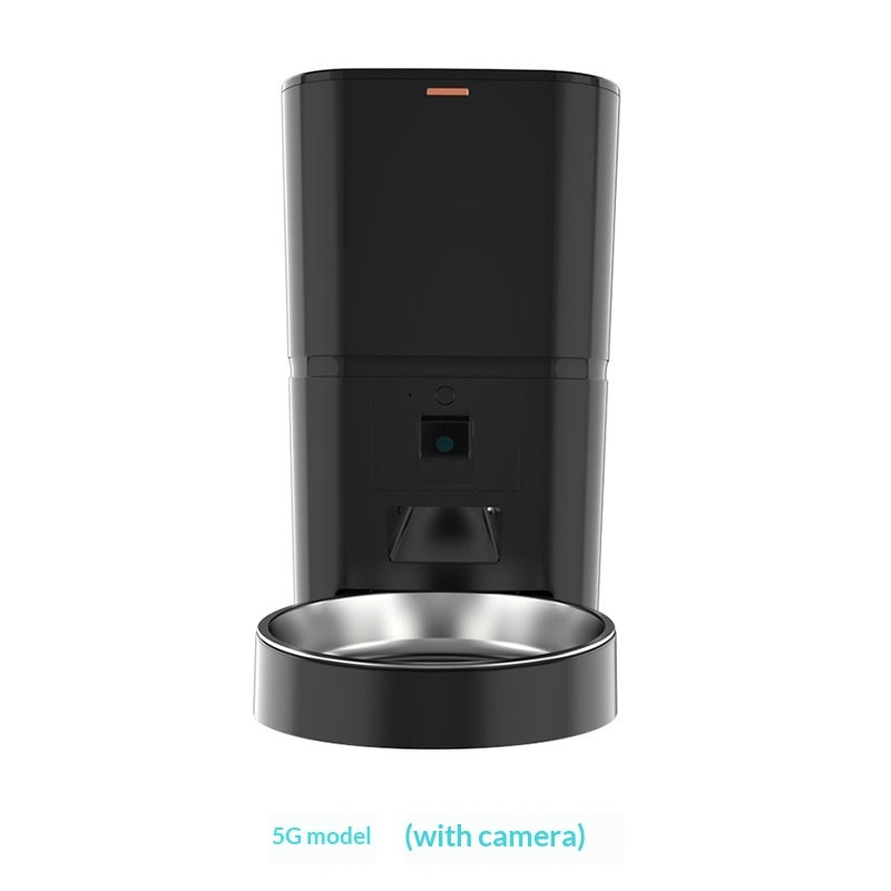 Black 6L pet feeder, 5G night vision version