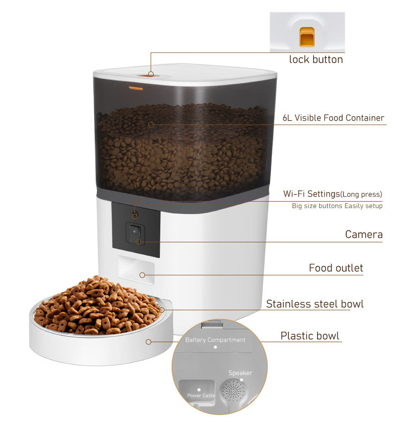 6L Video Camera Pet Feeder for Dogs and Cats, photo 16 of 16