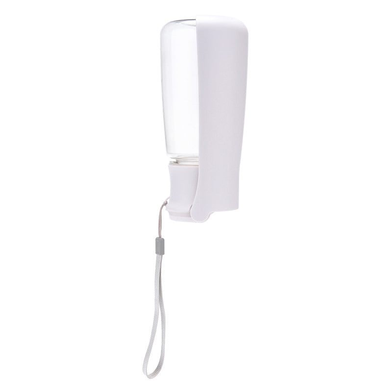 Foldable pet water bottle in white, 550ml